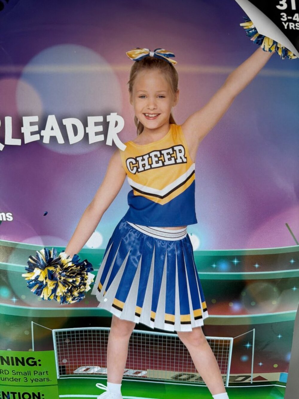 Spooktacular Cheerleader Girl Costume Size 3T 3-4Yrs